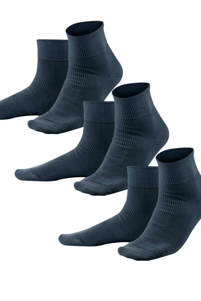 3-pack 100% biokatoenen sokken navy