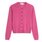 Damesvest merinowol roze
