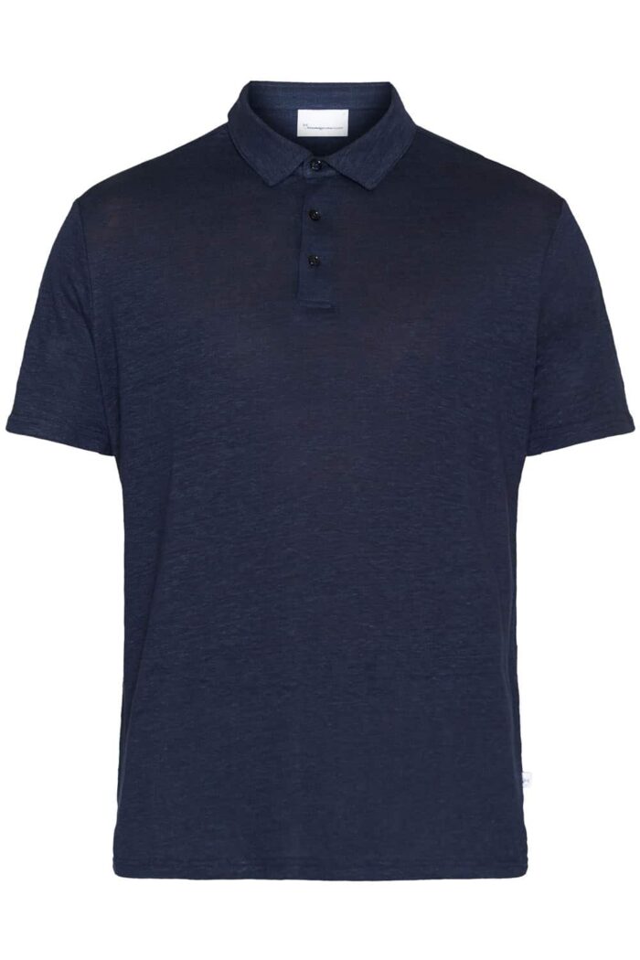 Linnen polo donkerblauw