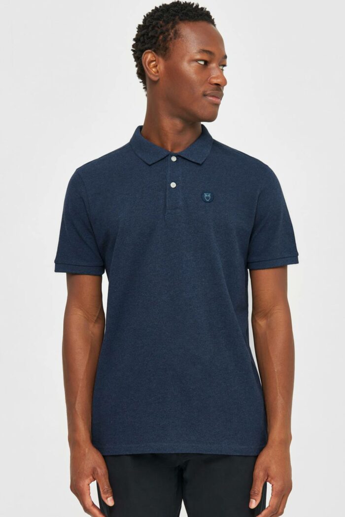 Basic poloshirt donkerblauw - Afbeelding 2