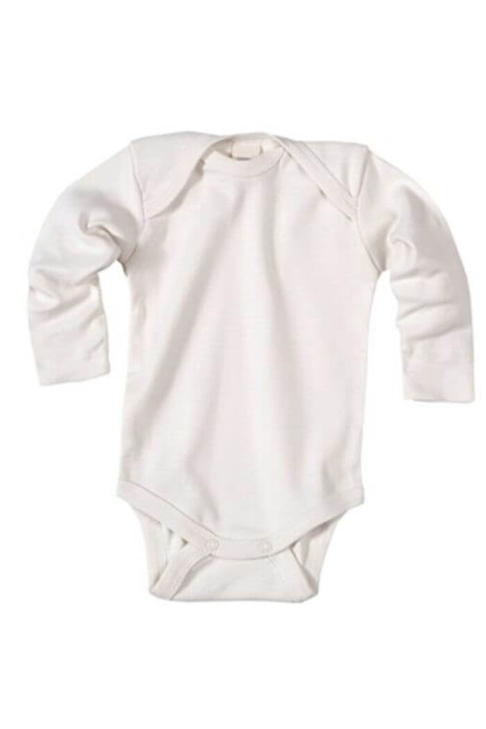 Romper 100% biokatoen lange mouw off white