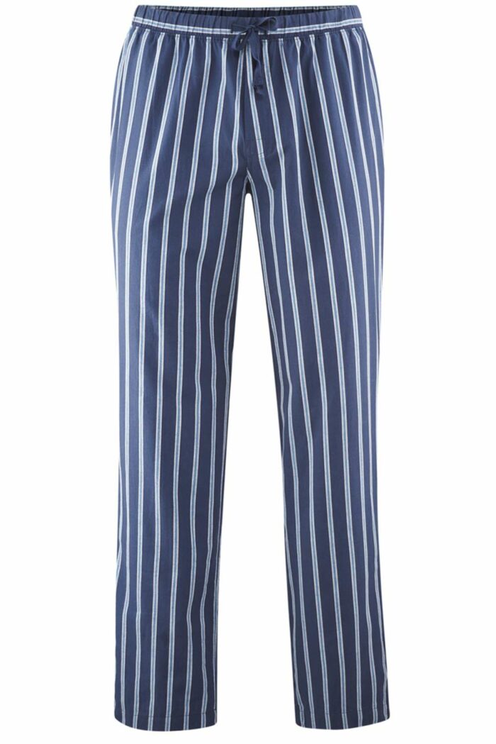 Klassieke pyjamabroek blauw gestreept - Afbeelding 2
