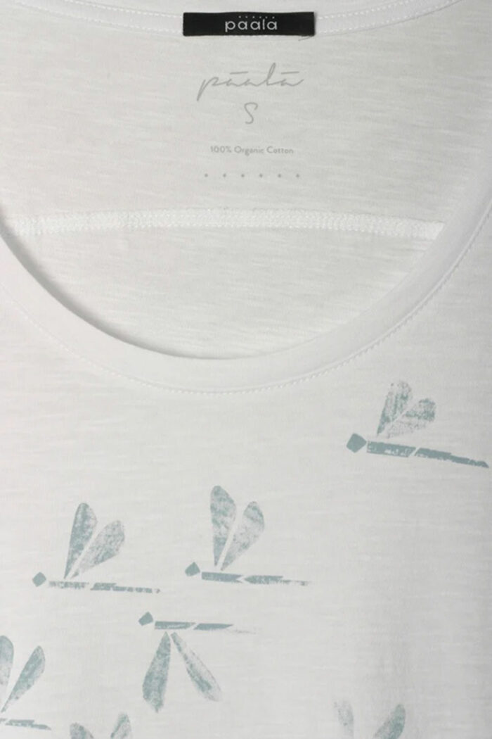 T-shirt 100% biokatoen wit Libelle - Afbeelding 3