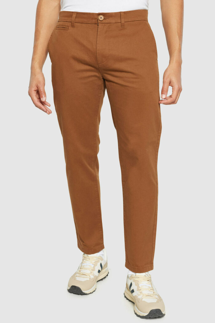 Chinobroek twill 100% biokatoen camel