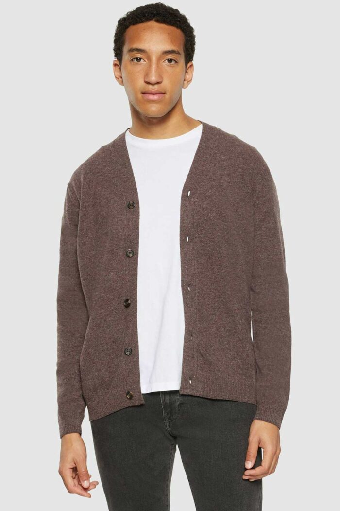 Vest wol gemêleerd bruin