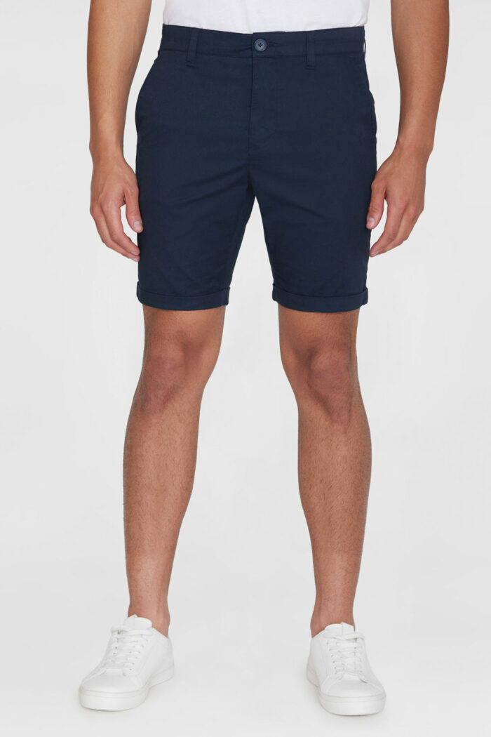 Korte broek donkerblauw biokatoen