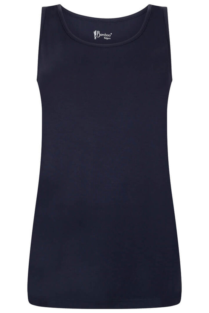 Bamboe hemd donkerblauw