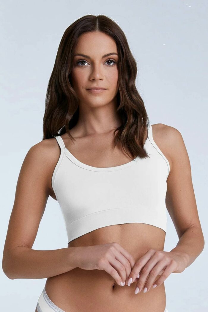 Bustier met brede onderrand offwhite