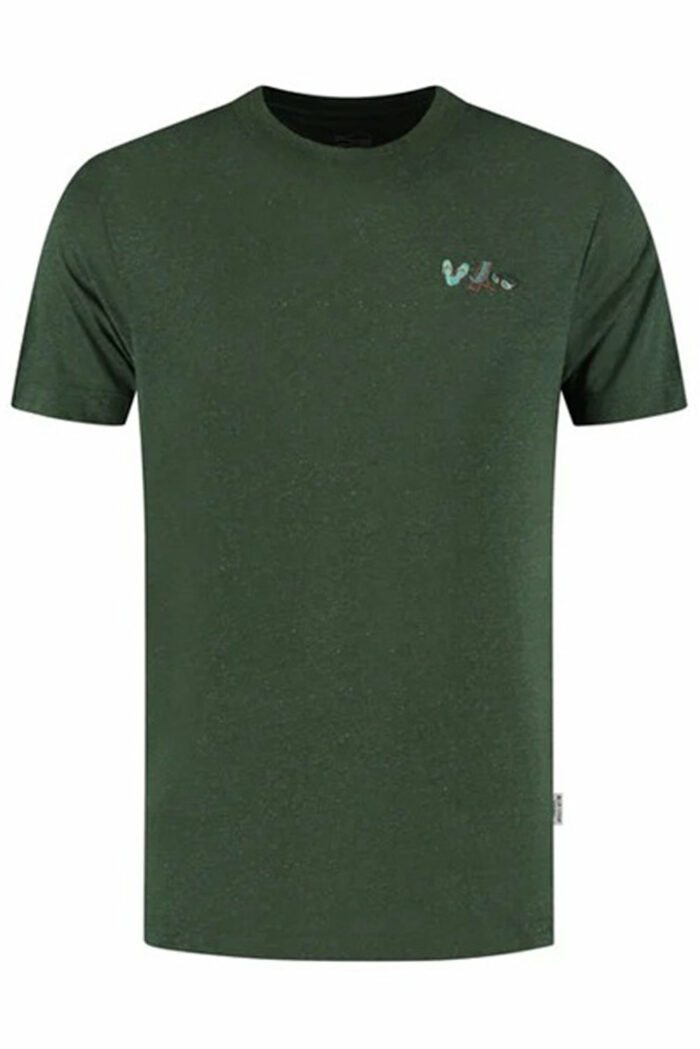 T-shirt gerecycelde jeans beach vibes groen