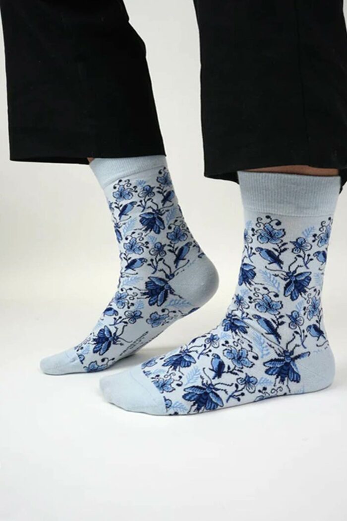 Sokken Delfts blauw vogels - Afbeelding 2