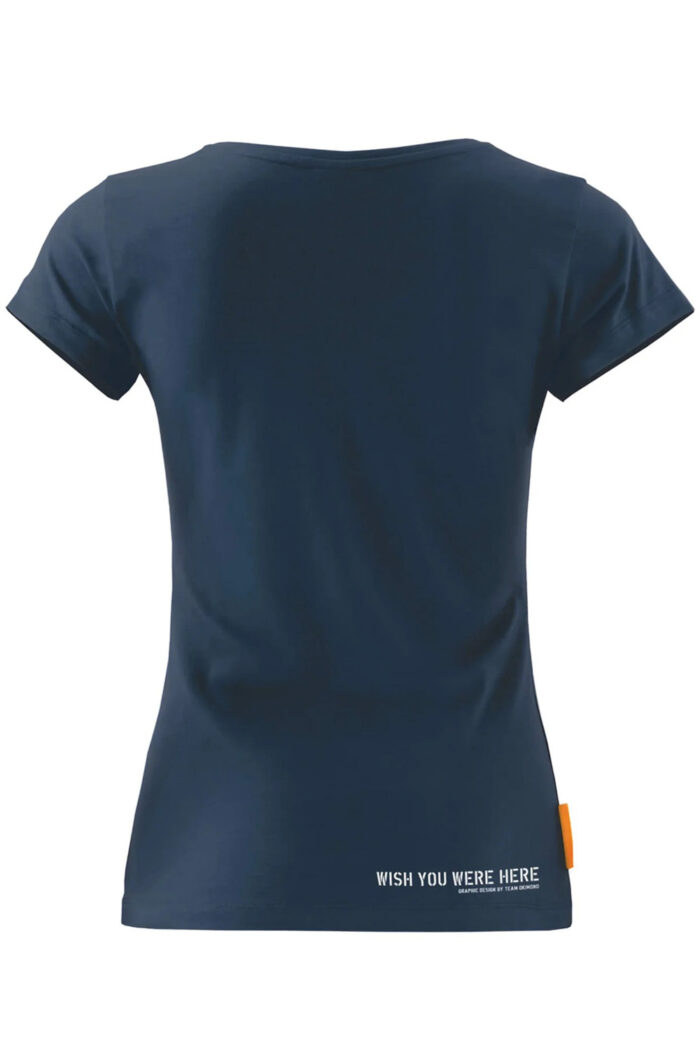 T-shirt  V-hals vogeltjes Wish you were here... - Afbeelding 2