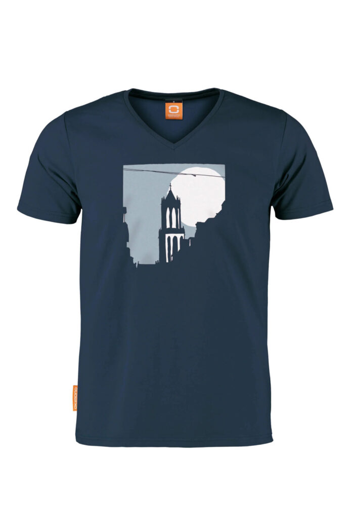 T-shirt v- hals met Domtoren Utrecht