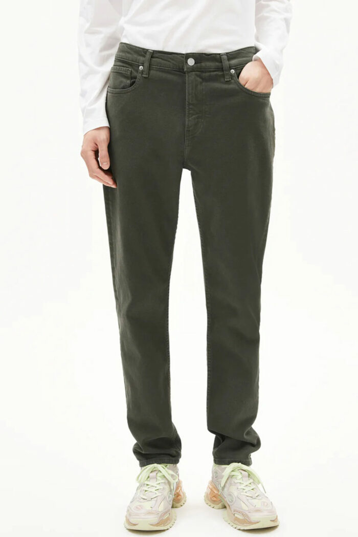 5-pocket broek donkergroen