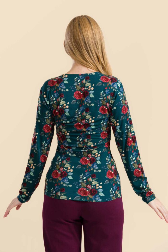 Shirt met overslag herfstboeket - Afbeelding 2