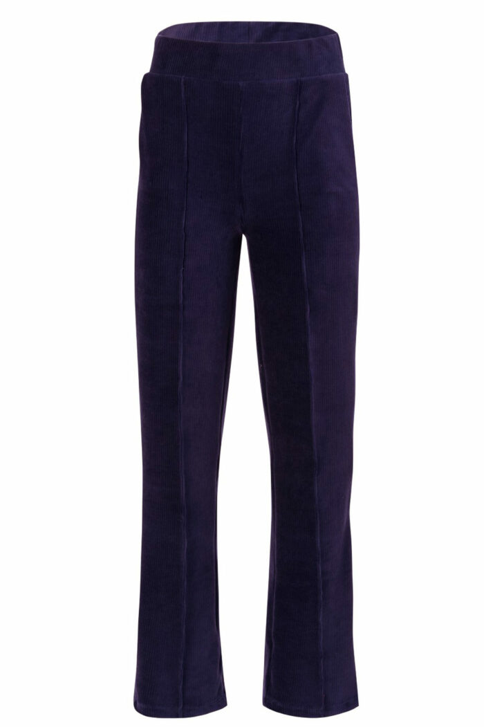 Rib velours broek donkerblauw