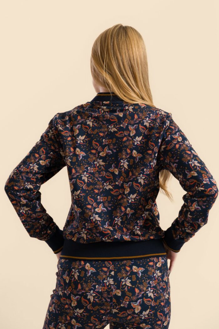 Jasje sweat bloemenprint - Afbeelding 2