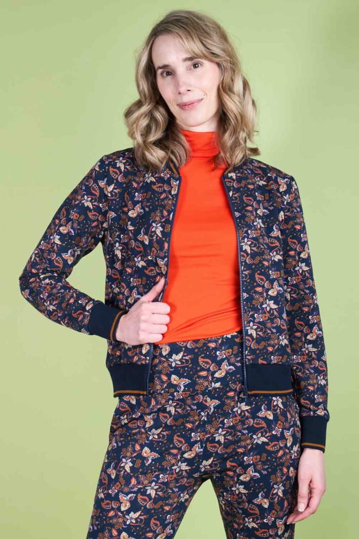 Jasje sweat bloemenprint - Afbeelding 4