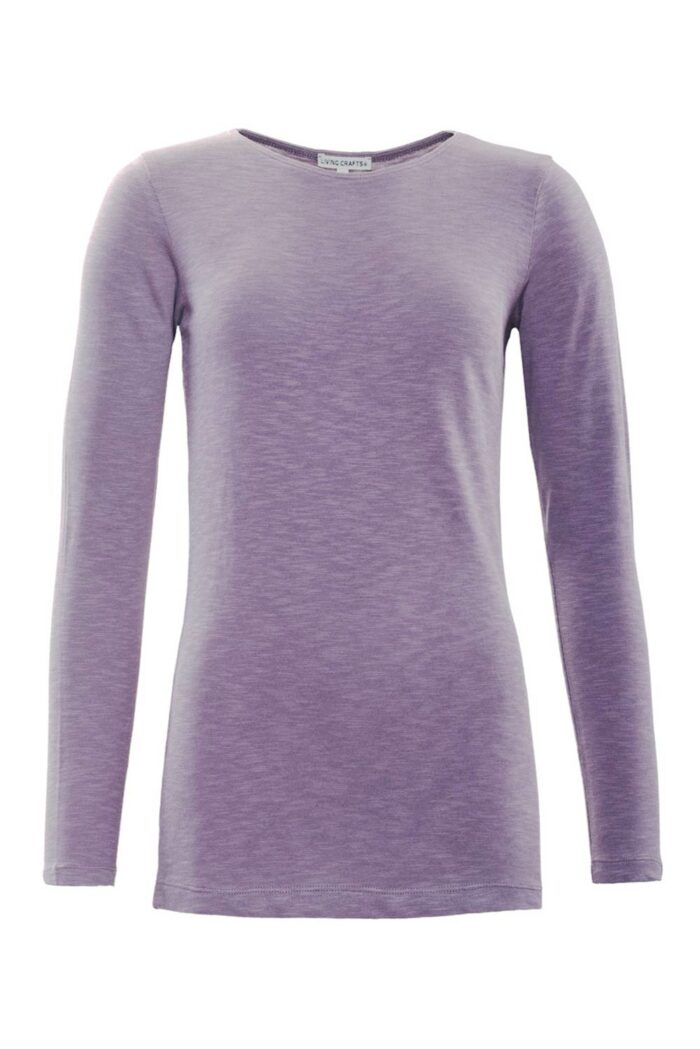 Oudroze longsleeve slub - Afbeelding 2