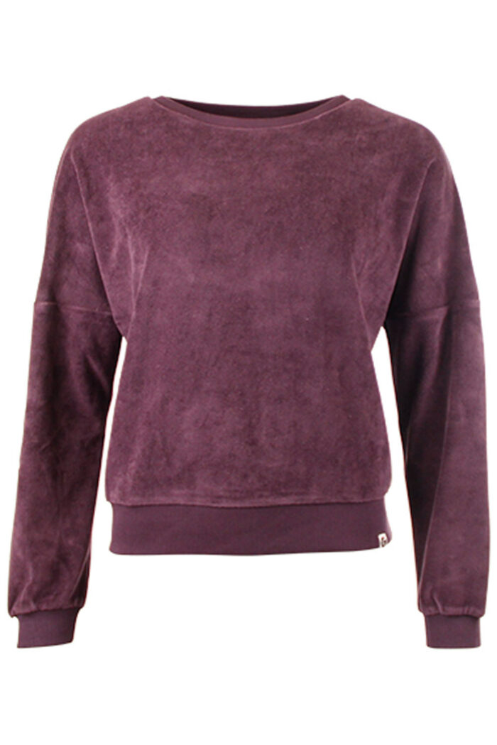 Velours sweater plum