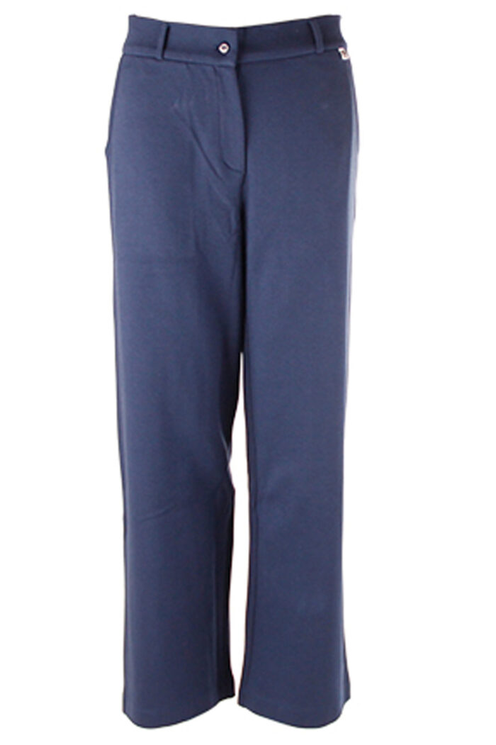 Jaquard broek blauw
