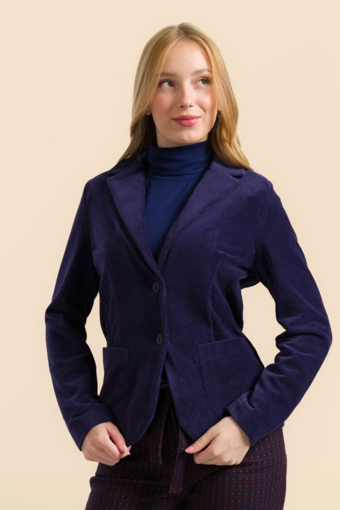Blazer rib navy - Afbeelding 2