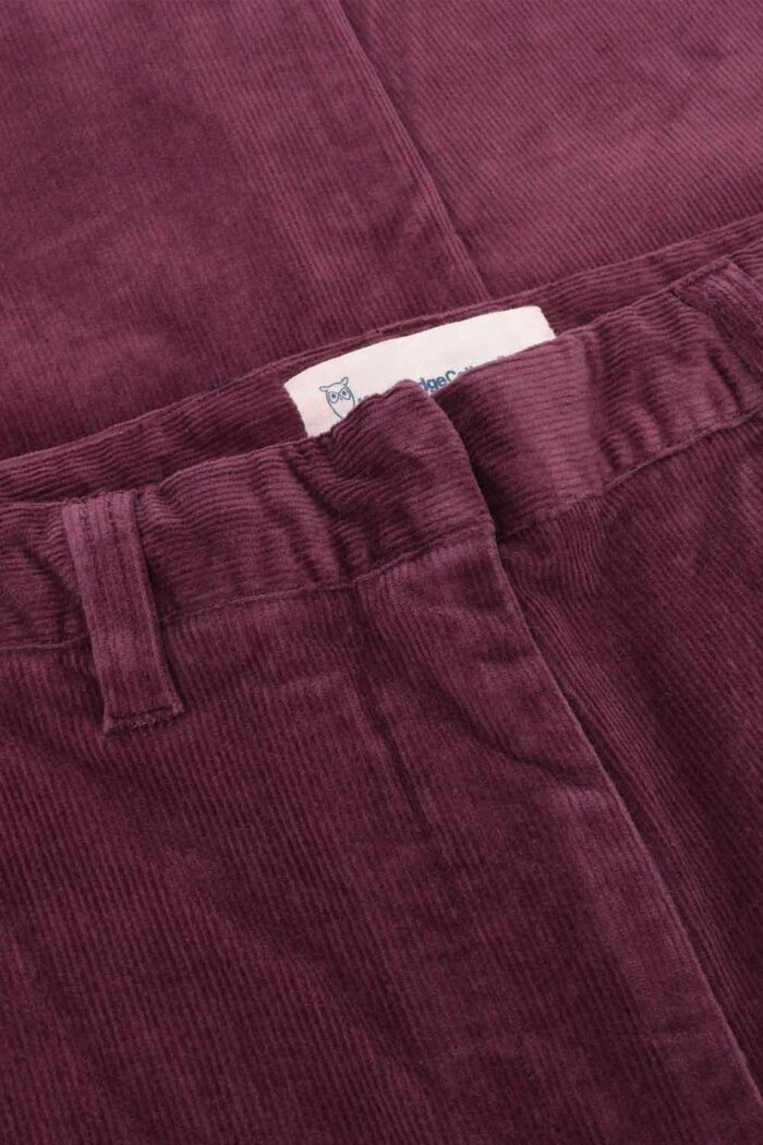 Ribbroek wijde rechte pijp bordeaux - Afbeelding 3