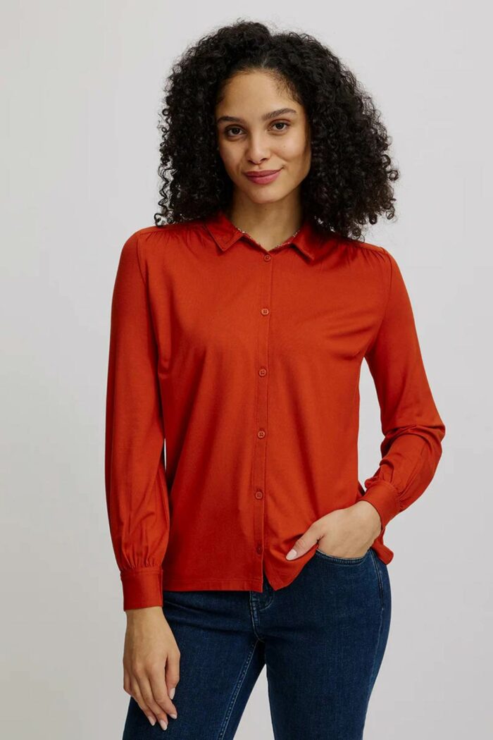 Tricot blouse oranje