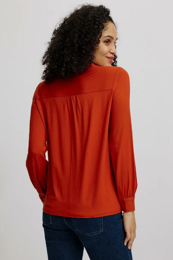 Tricot blouse oranje - Afbeelding 3