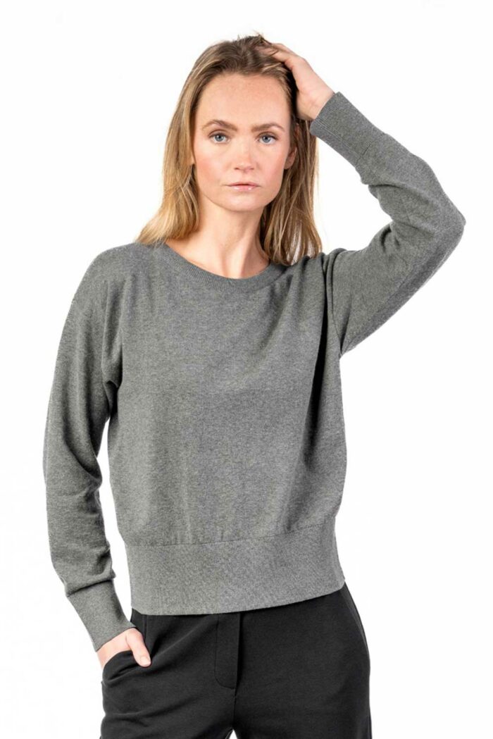 Grijze basic pullover