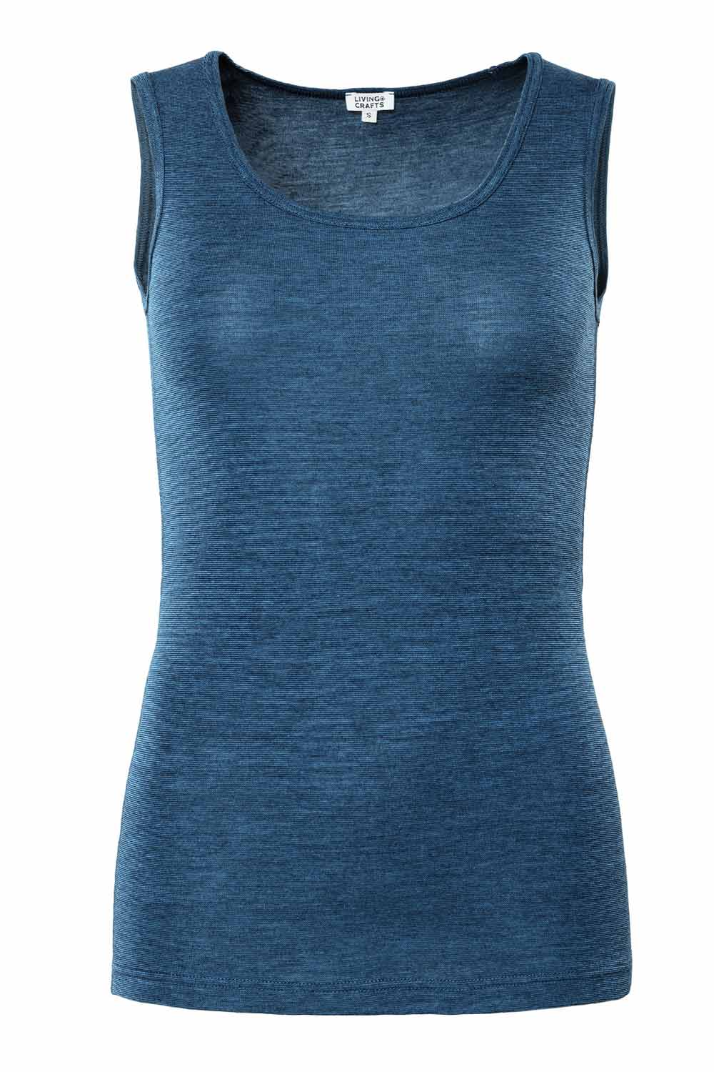 Hemdje wol en biokatoen blauw - Afbeelding 2