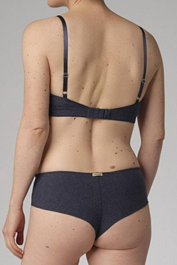 Brasil slip biokatoen blauw melange - Afbeelding 3
