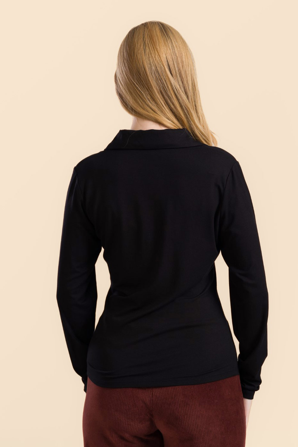 Wijde blouse zwart - Afbeelding 2
