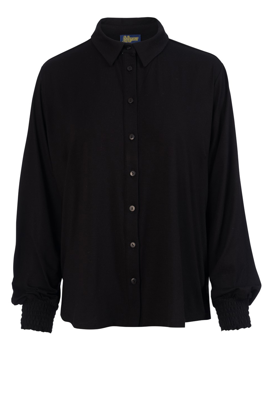 Wijde blouse zwart - Afbeelding 3