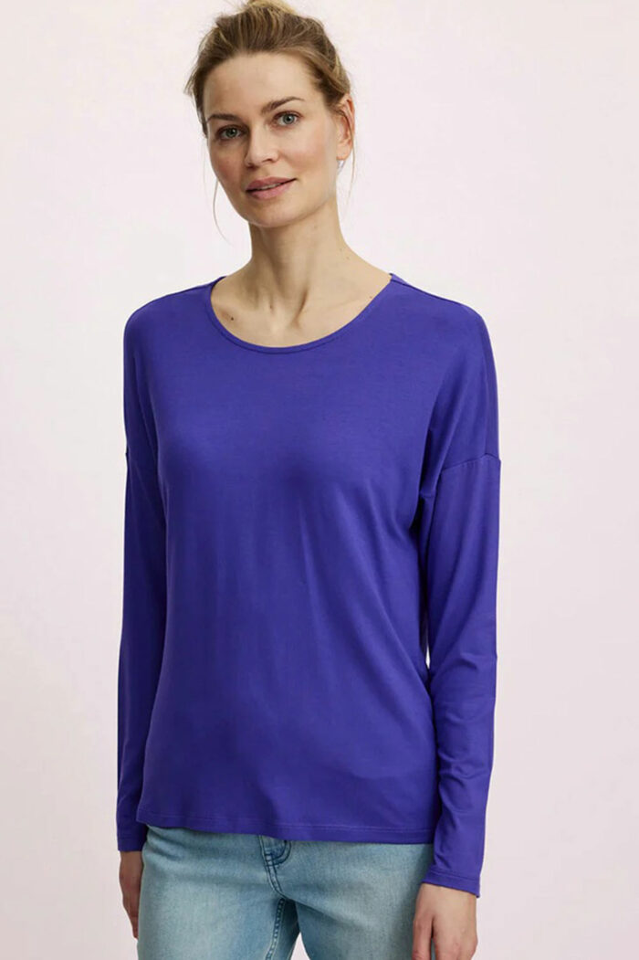 Wijde longsleeve Ecovero paars