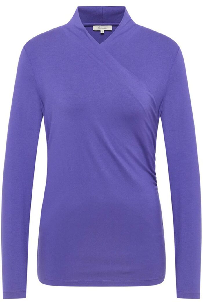 Shirt met overslag paars