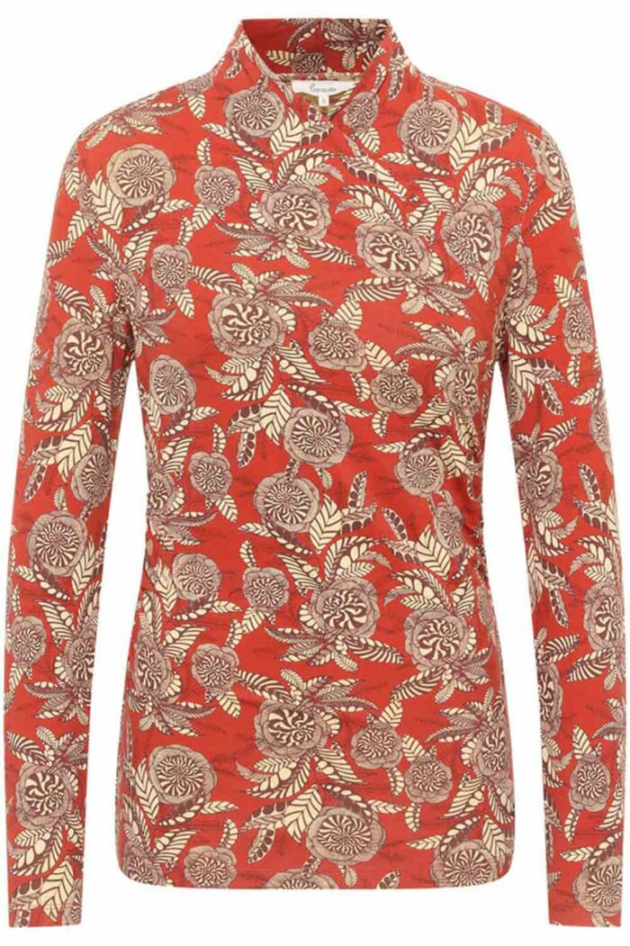Shirt met overslag bloemen - Afbeelding 2