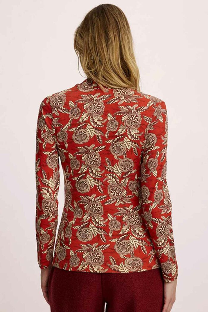 Shirt met overslag bloemen - Afbeelding 3