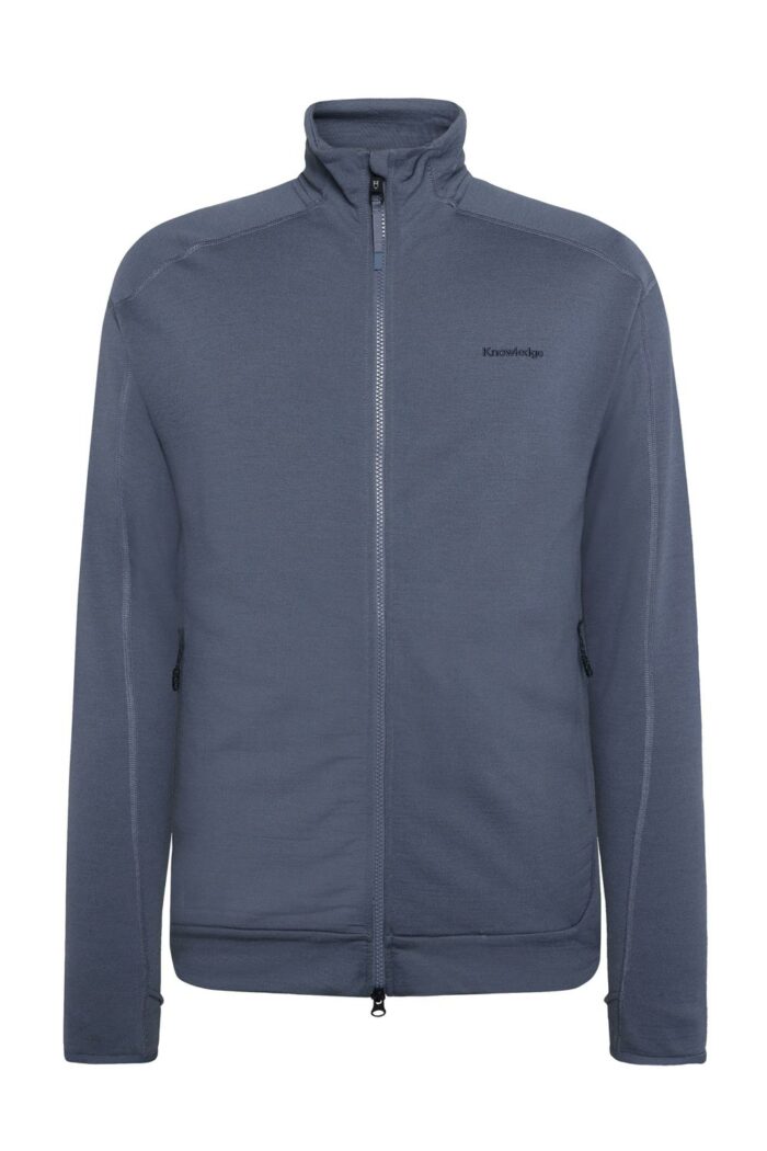 Sportief wollen vest vintage blauw