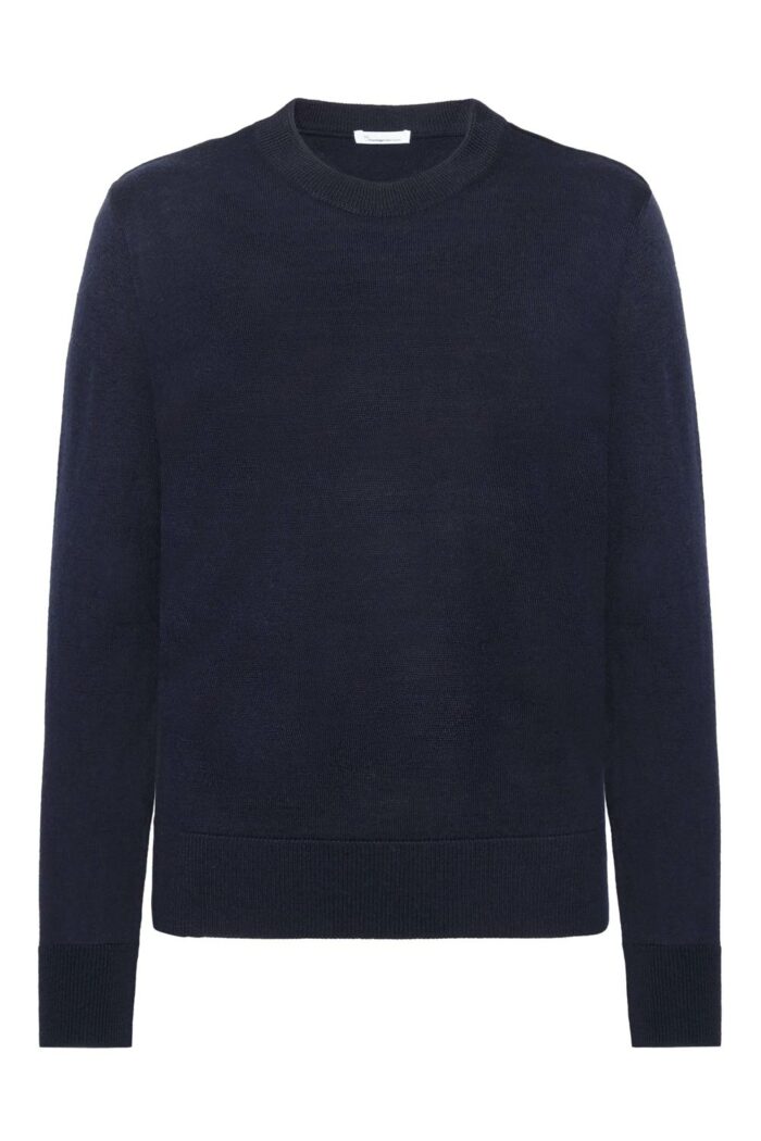 Trui bio merinowol donkerblauw - Afbeelding 2