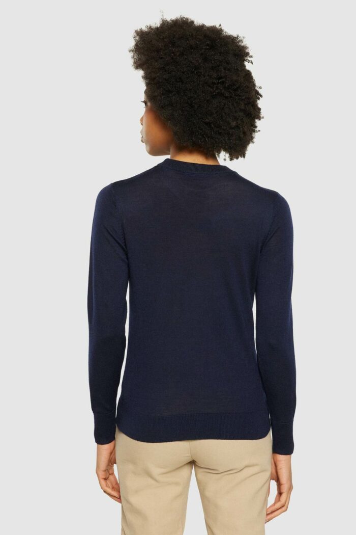 Trui bio merinowol donkerblauw - Afbeelding 3