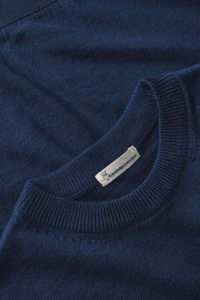 Trui bio merinowol donkerblauw - Afbeelding 4
