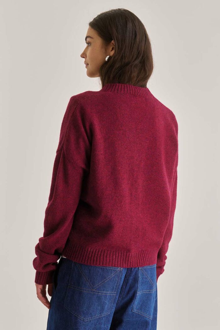 Gebreid lamswollen vest - Afbeelding 2