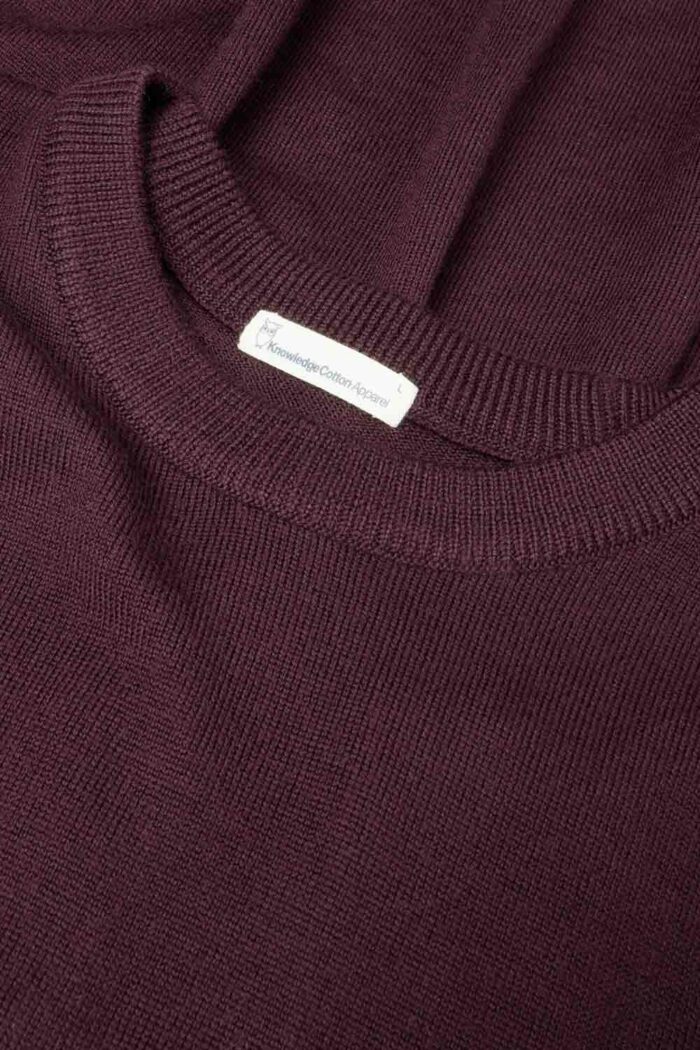 Aubergine trui merinowol - Afbeelding 3