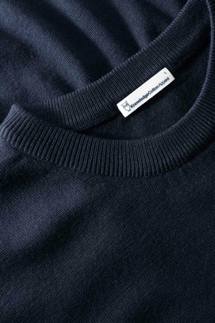 Donkerblauwe trui merinowol - Afbeelding 3