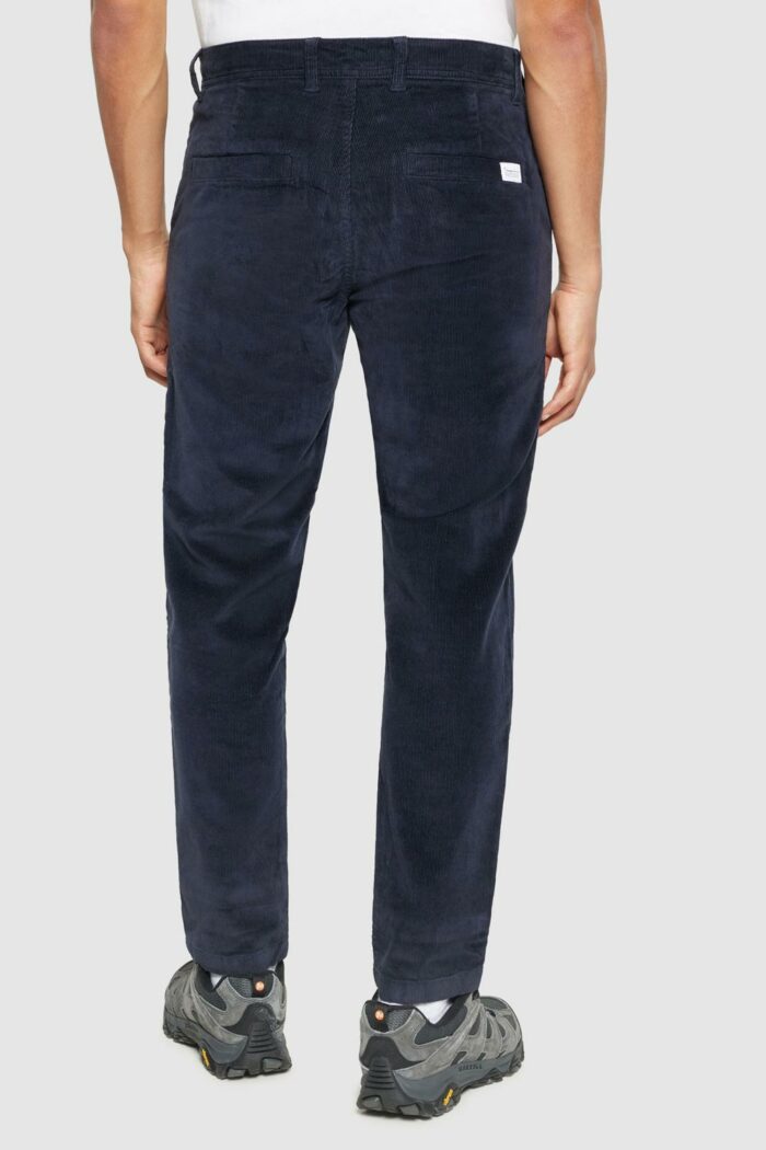 Chinobroek biokatoen rib donkerblauw - Afbeelding 3