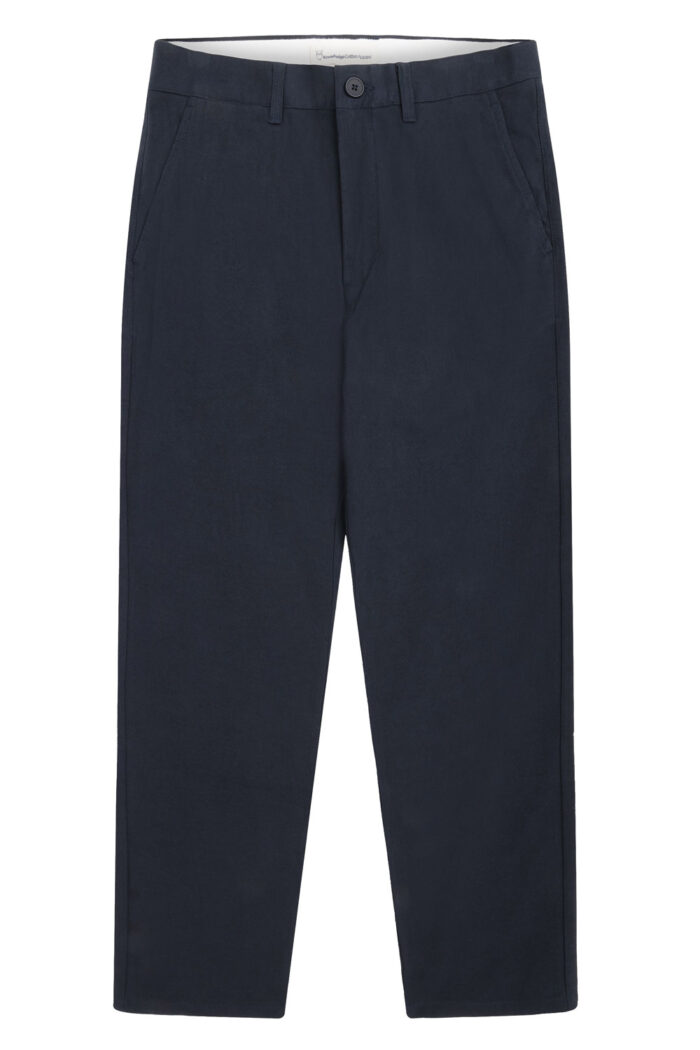 Flanellen chino broek donkerblauw - Afbeelding 2