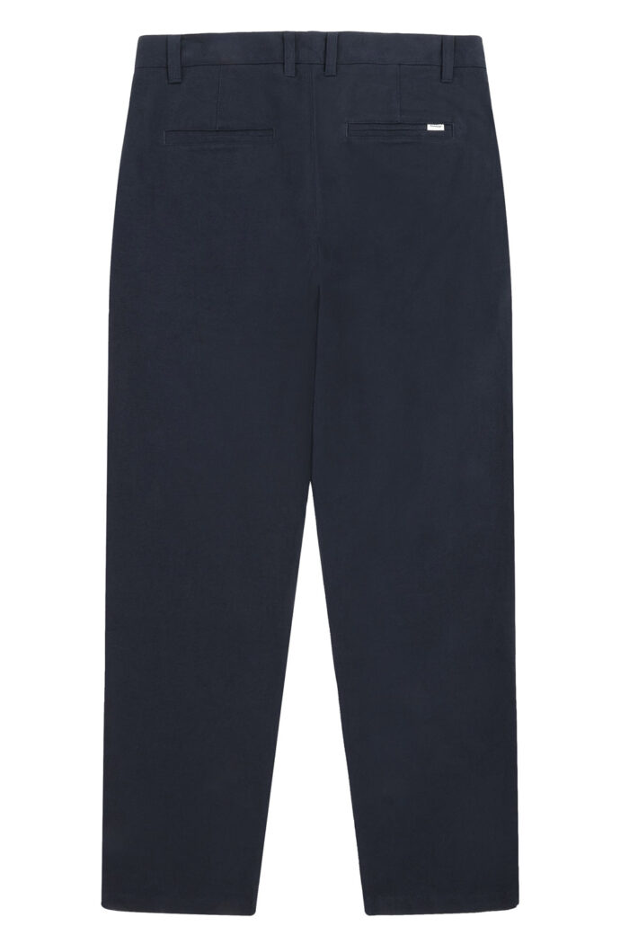 Flanellen chino broek donkerblauw - Afbeelding 4
