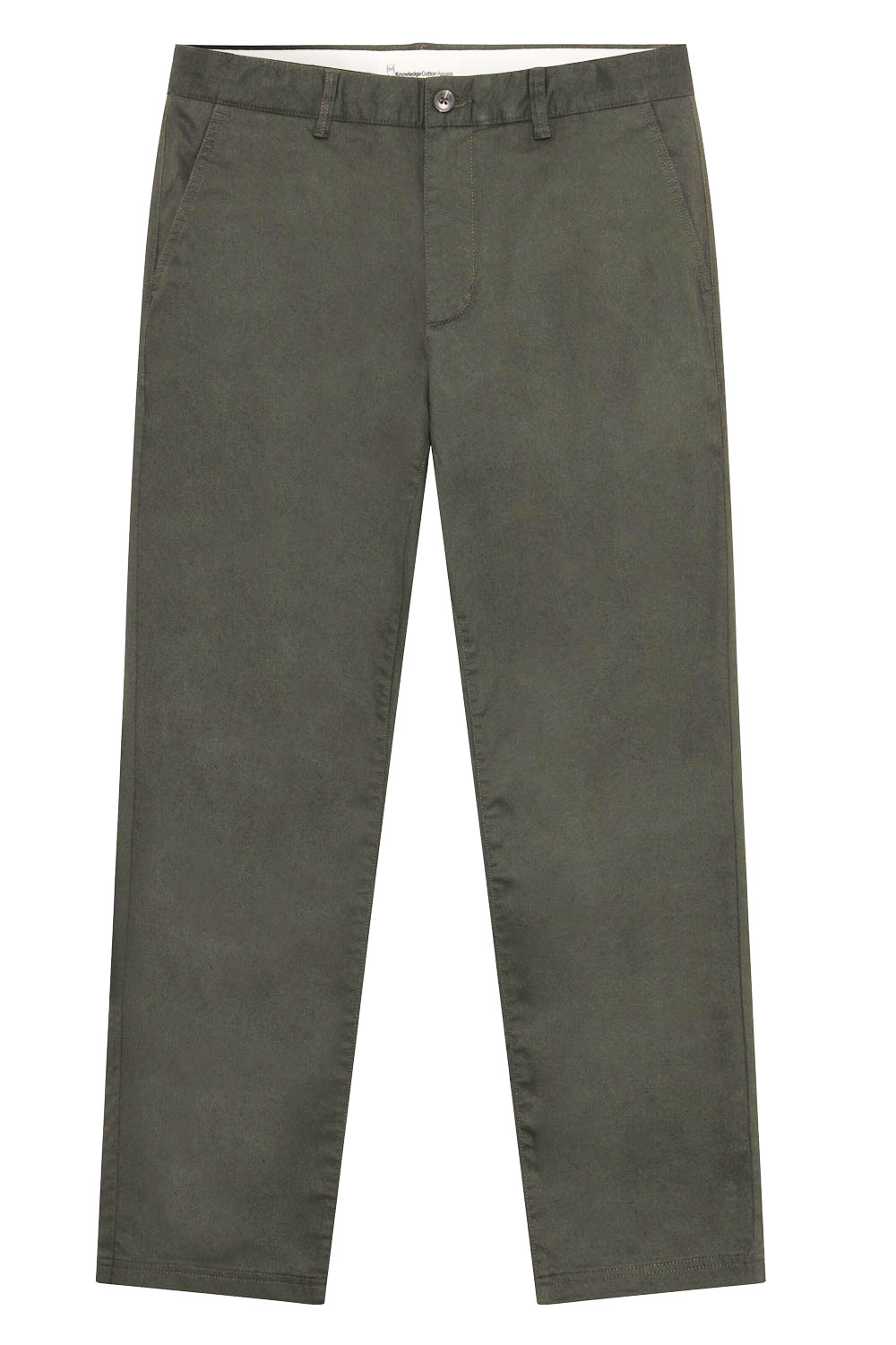 Donkergroene canvas chino broek