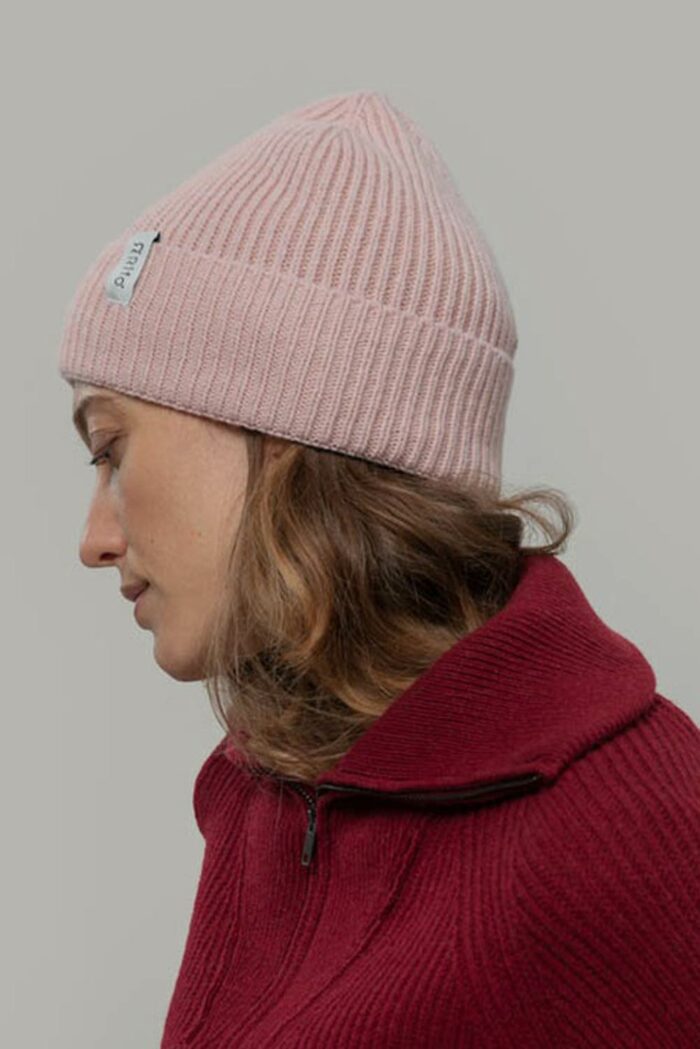 Muts van gerecycled kasjmier Roze