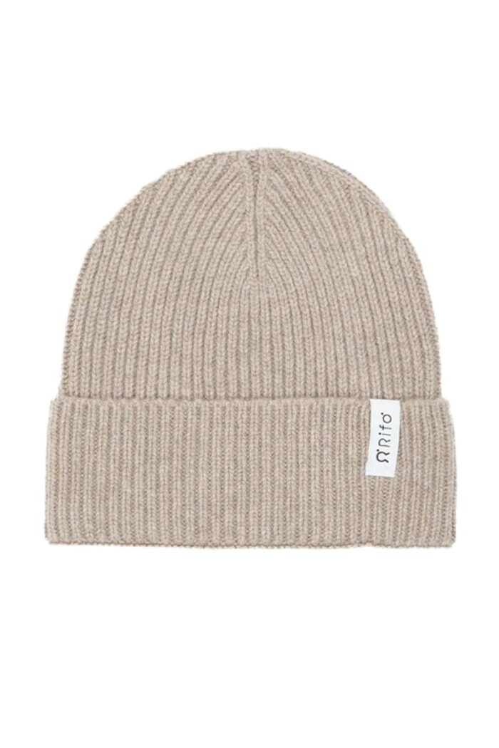 Muts van gerecycled kasjmier Beige